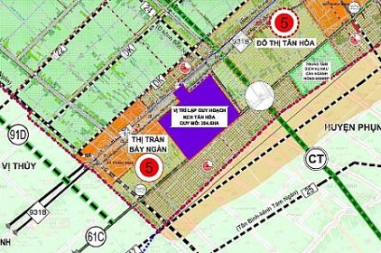 Hậu Giang: Quy hoạch phân khu xây dựng Khu công nghiệp Tân Hòa 204,6ha