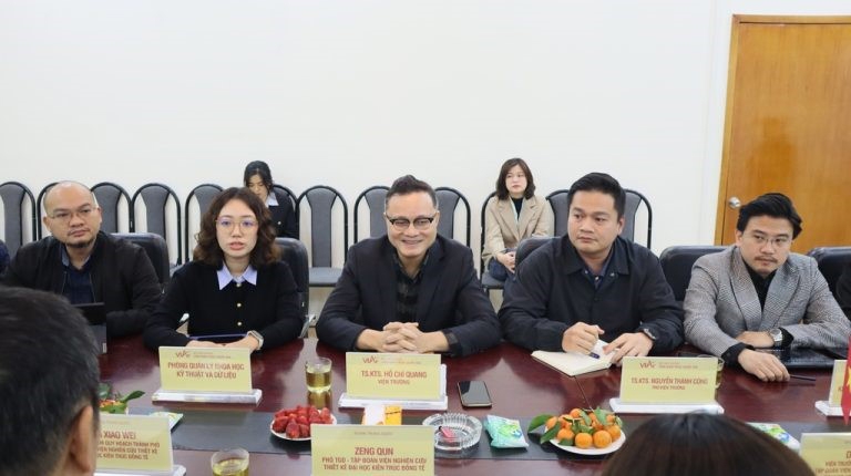 Viện Kiến trúc Quốc gia thảo luận hợp tác với doanh nghiệp Trung Quốc